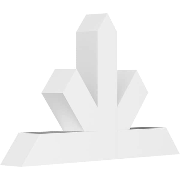 Ekena Millwork Saratoga Architectural Grade PVC Gable Bracket, 48"W x 30"H x 6"D x 6"F, 15/12 Pitch GBP048X30X0606SAR00 - main